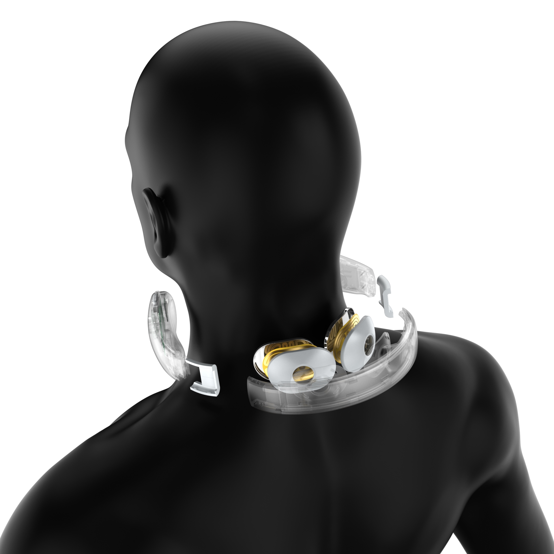 盛莱普低频脉冲颈部按摩仪3D效果图
